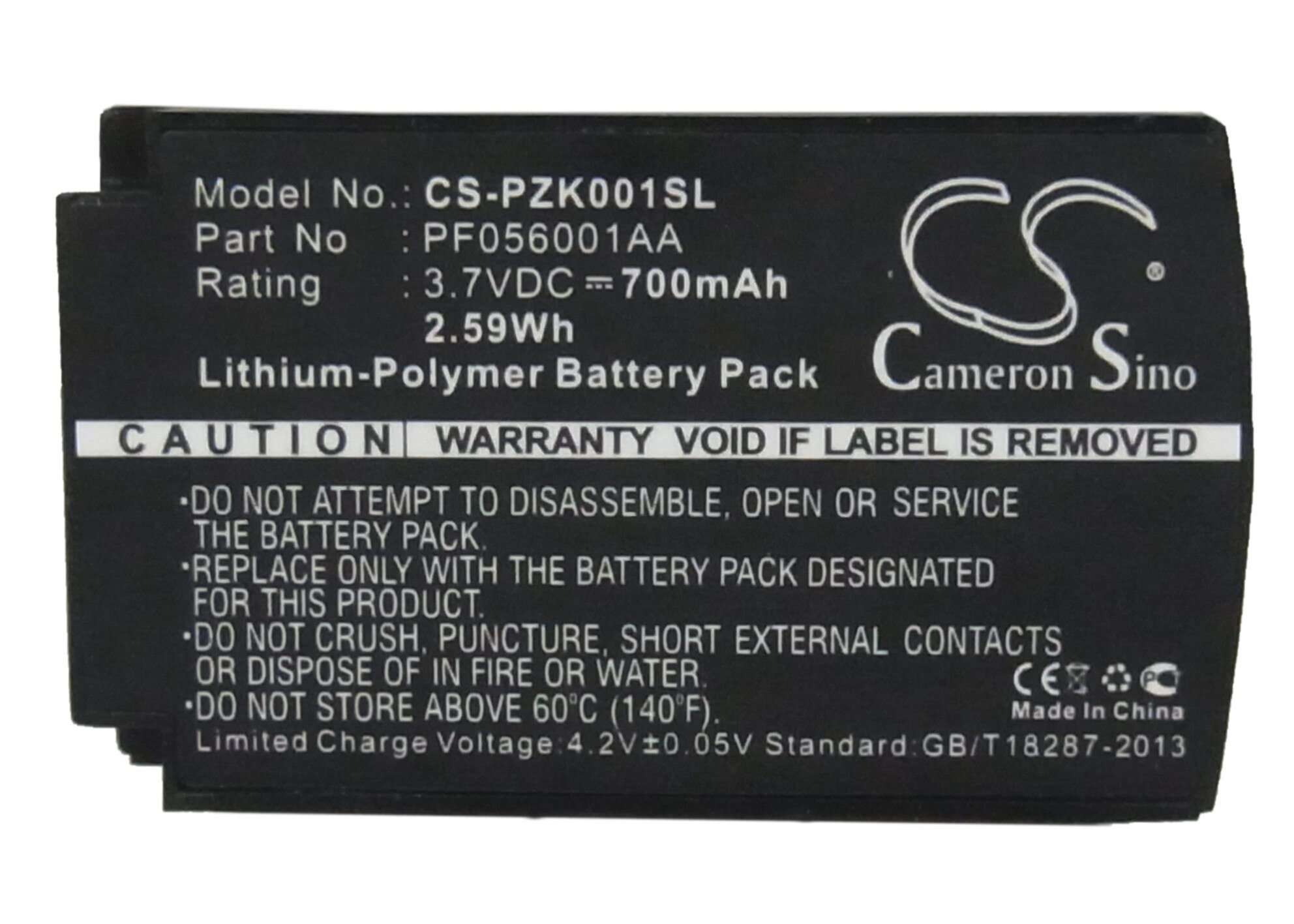 Ecouteurs numériques sans fil, batterie de remplacement, pour Parrot ZIK 700mAh, CS-PZK002SL