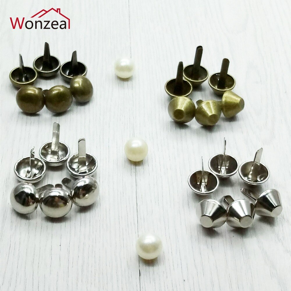 12 teile/los 15*25mm/15*23mm Gepäck Stamm fuß Fass fuß Brad handtasche nagel von dreieck/Runde bilden
