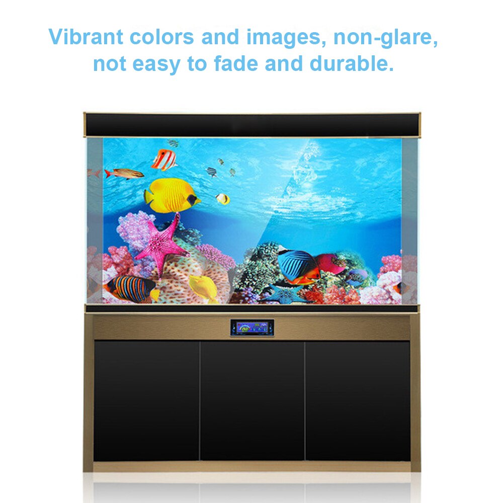 Aquarium Background Poster Aquarium Decoration Landscape Sticker Poster Fish Tank 3D Painting Sticker Aquarium Accessories