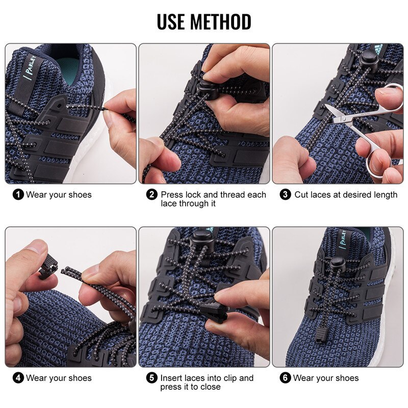 Schnürsenkel Kreative Schnell Keine Krawatte Schnürsenkel freundlicher Erwachsene unisex Schnürsenkel Turnschuhe Sport Faul Schnürsenkel Reflektierende Elastische Elastische
