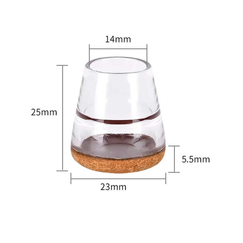 40/1PCS Stoelpoot Vloerbeschermer Siliconen Meubels Voetdoppen Slijtvaste Ruisonderdrukking Beschermen Vloeren Nivellering Home Decor: Brons / 52 Stks