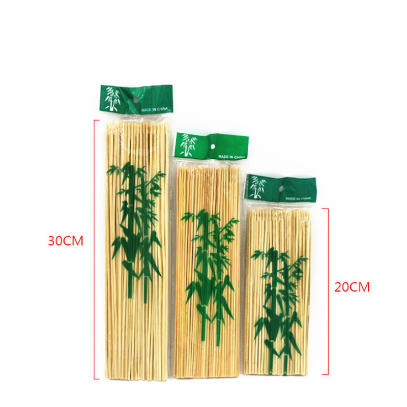 90 stücke Bambus Spieß Sticks Robust Einweg Grill Obst Natürliche Holz Sticks Grill Party Buffet Essen BBQ Werkzeuge
