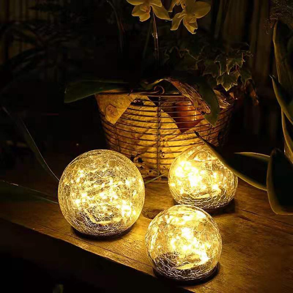 Led Solar Ground Light Tuin Binnenplaats Decoratie Begraven Licht Kerst Outdoor Glas Bal Licht