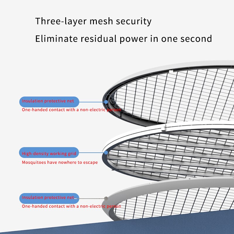 EW2 Rechargeable USB charge mouche moustique tapette moustique électrique Swat antiparasitaire