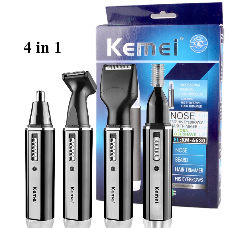 Kemei nose trimmer 4-in-1 hair clipper safe face care for nose hair trimmer electric razor men&#39;s care shaver 5