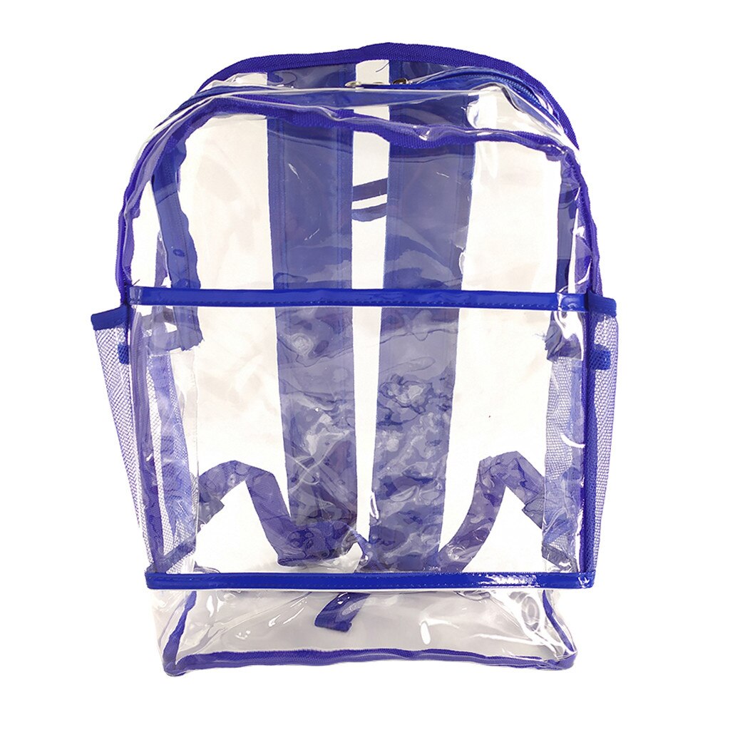 Aelglacial sac à dos Transparent PVC épaule étanche femmes adultes étudiants voir à travers Bookbag sac à dos ordinateur portable 606: BL
