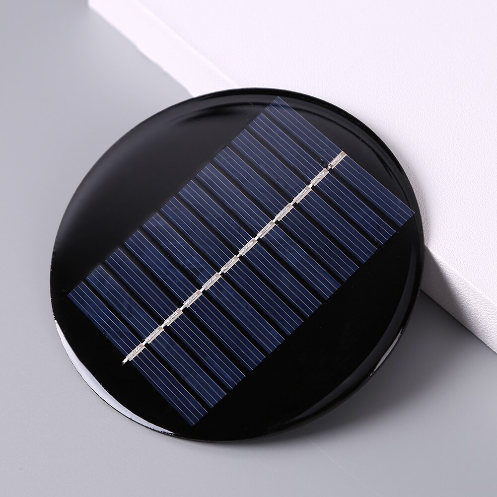 Panneau solaire rond 6V 0.8W 100mm, Module de voyage extérieur, chargeur solaire pour bricolage, projets d&#39;éclairage solaire, alimentation spéciale