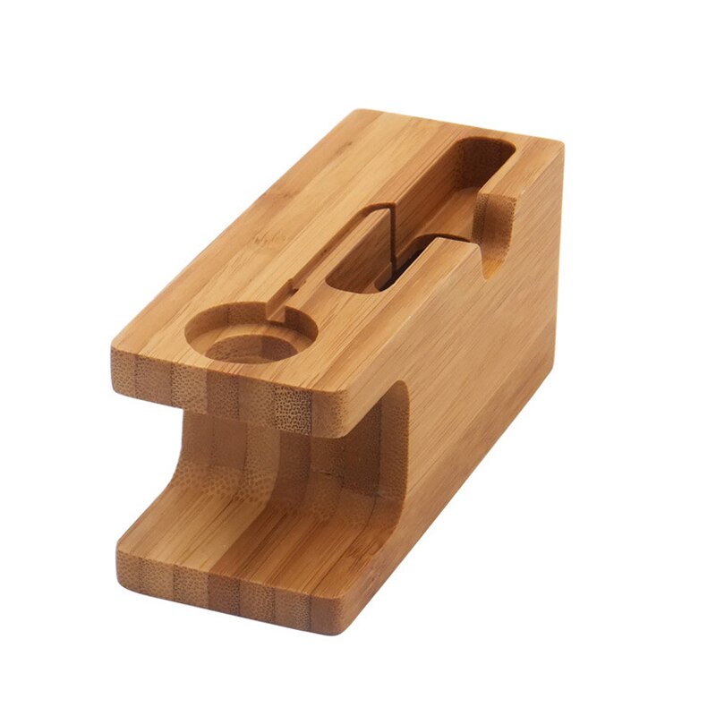 Charging Dock Station Bamboo Wood Holder for iPhone 11 Pro x xs xr Samsung HUAWEI for Apple Watch Smartwatch Charger Phone Stand: Default Title