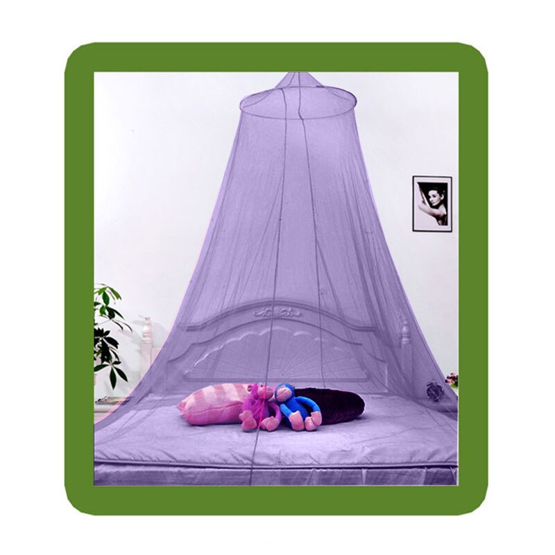 Summer Princess Mosquito Net Round Ceiling Hanging Dormitory Bed Nets HFing: Purple