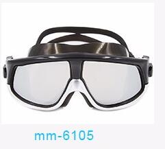 Mærke store ramme svømningsbriller voksne vandtætte svømme uv anti tåge mærke vandbriller svømmebriller: Mm6105