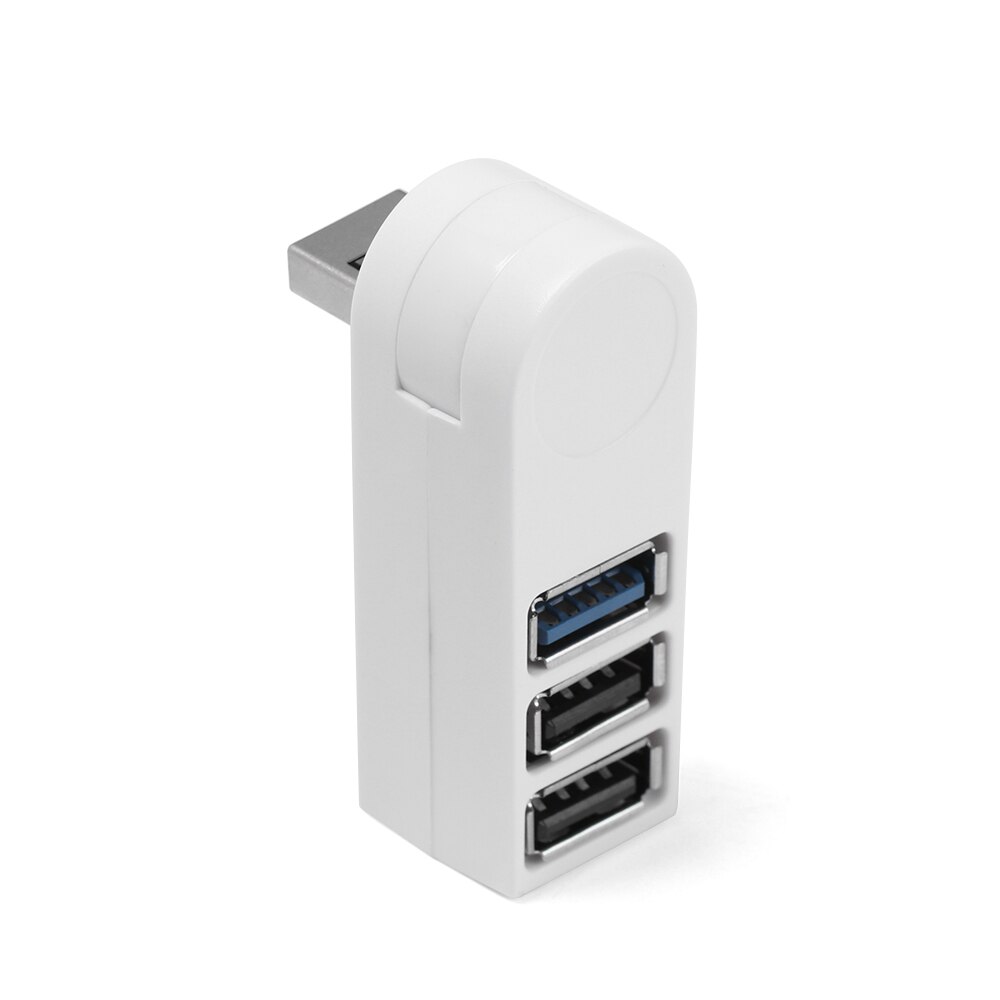Mini Draaibare 3 Poorts Usb 3.0 Hub High Speed Data Transfer Splitter Box Usb Expander Adapter Voor Pc Laptop Macbook pro: USB 3.0 Hub-White