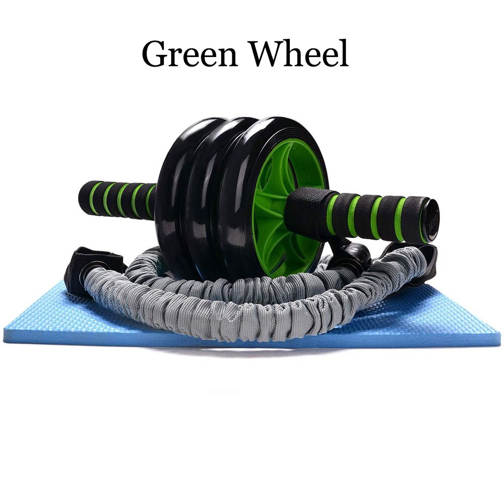 Ab hjul rullmaskin med motstånd band handtag dörr ankare träningspass utrustning buk fitness träning: Elfenben