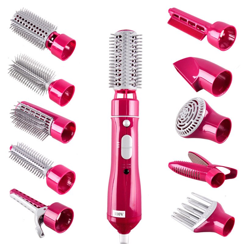 10 em 1 secador de cabelo escova secador de cabelo & volumizer com frizz liso cerâmico secador de cabelo escova styler escova de ar quente