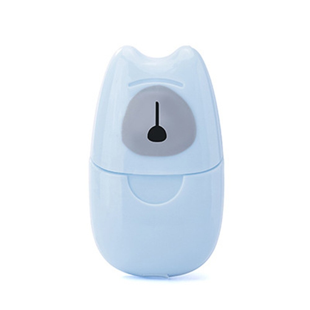 Mini Travel Washing Hand Bath Travel Scented Slide Sheets Foaming Box Paper Soap: Blue 