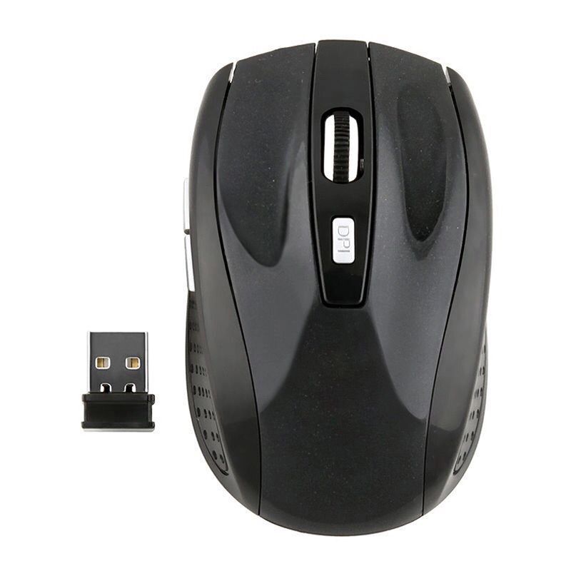 Erilles Best Seller 2.4G Wireless Optical Mouse computer left Right handed USB mice nano receiver mini travel for Laptop Desktop: Black
