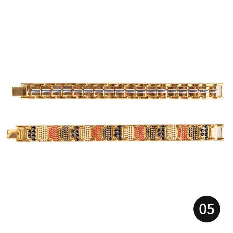 Pulsera magnética saludable para mujeres, brazaletes de magnetita con imanes de terapia de poder, joyería para el cuidado de la salud, inoxidable: Type3 05
