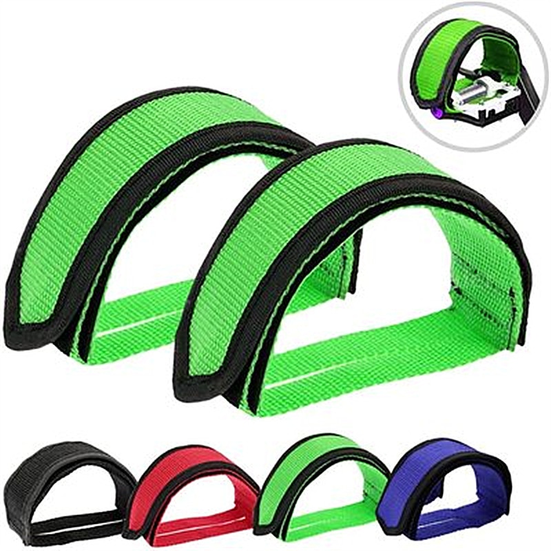 2Pcs Fixie Bmx Fixed Gear Fiets Lijm Bandjes Pedaal Teen Clip Riem Riem Cn Geschikt Voor Fixed Gear outdoor Fietsen
