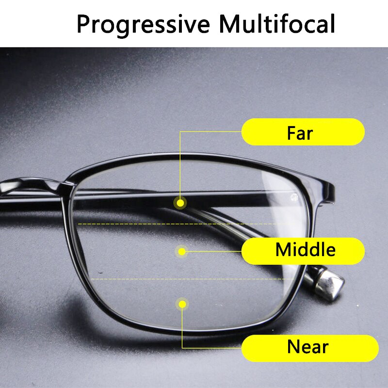 Progressiva multifokala fotokromatiska läsglasögon män kvinnor blåljusblockerande ålderssynthet flexibla  tr90 helbildsglasögon