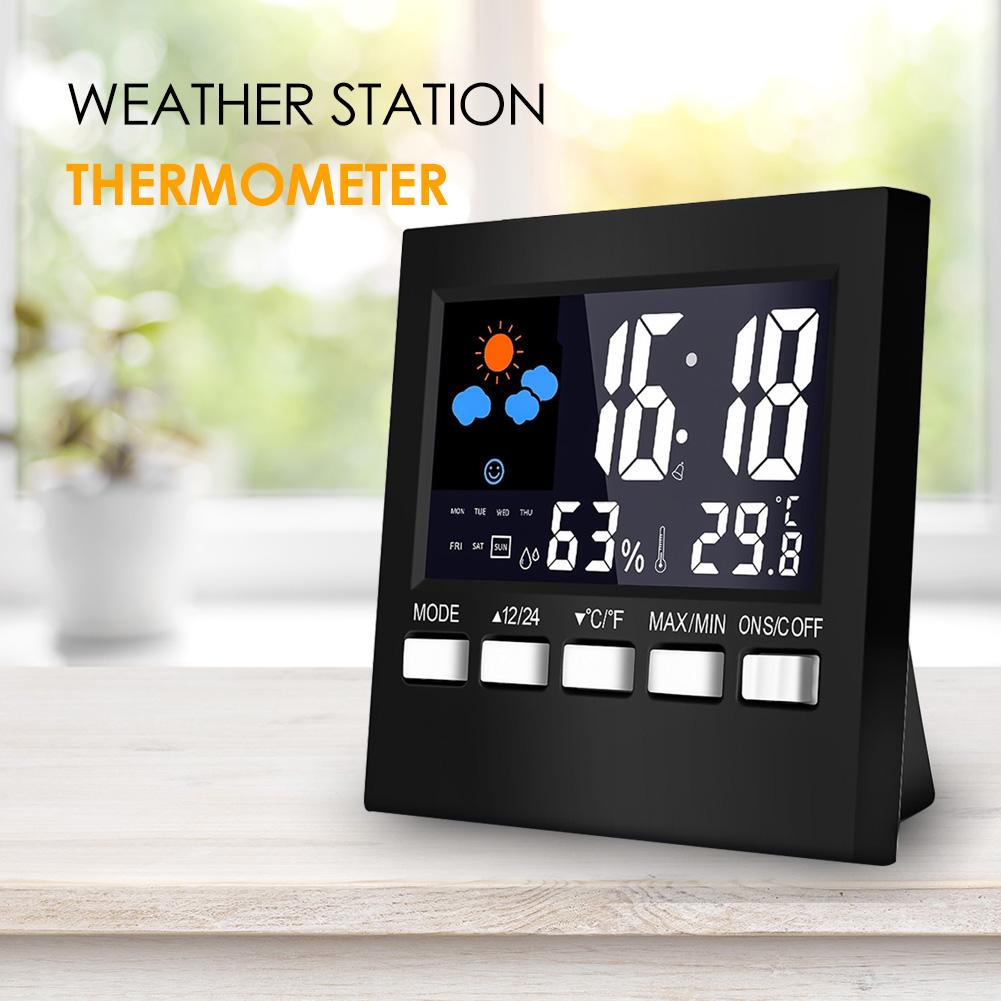 Digital Weather Station Thermometer Hygrometer Indoor Temperature Humidity
