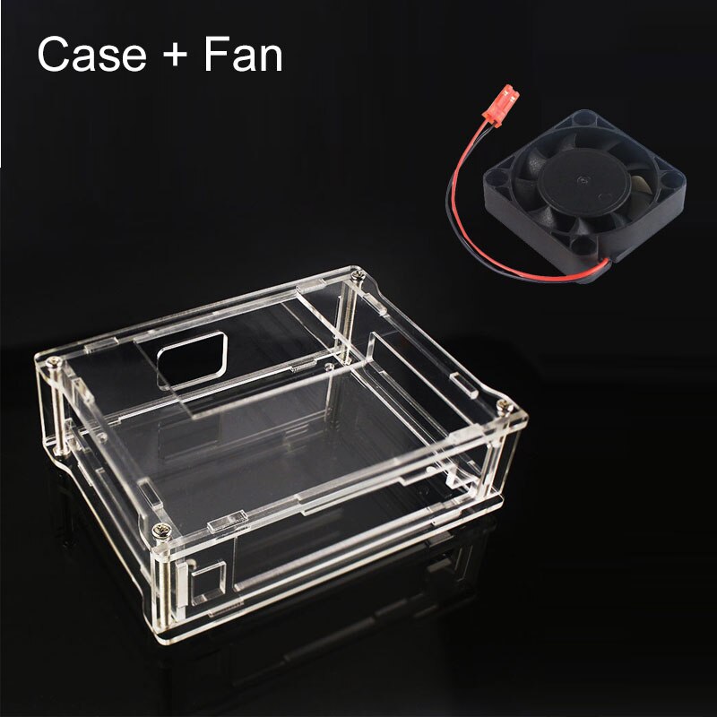 Transparent Acrylic Case for NVIDIA Jetson Nano Kit Board Shield | Cooling Fan Radiator Accessories: Case with Fan