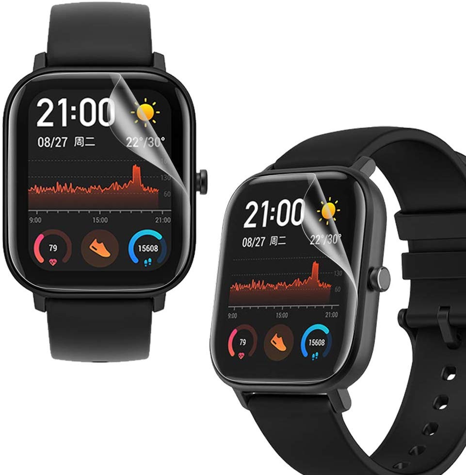 1/3/5 kpl läpinäkyvä täyskansi kirkas pehmeä näytönsuojakalvo huami amazfit gts sport hd film mattakalvo näytönsuoja: Hd -elokuva / 5 kpl