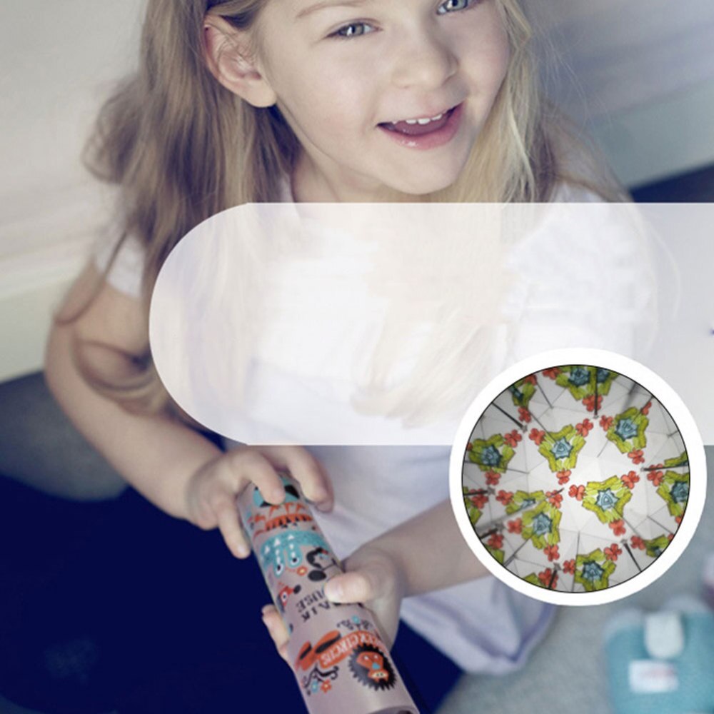 3pz di Carta caleidoscopio Poligono prisma caleidoscopio Poligono Specchio Tubo Ottico per I Bambini (Colorato)