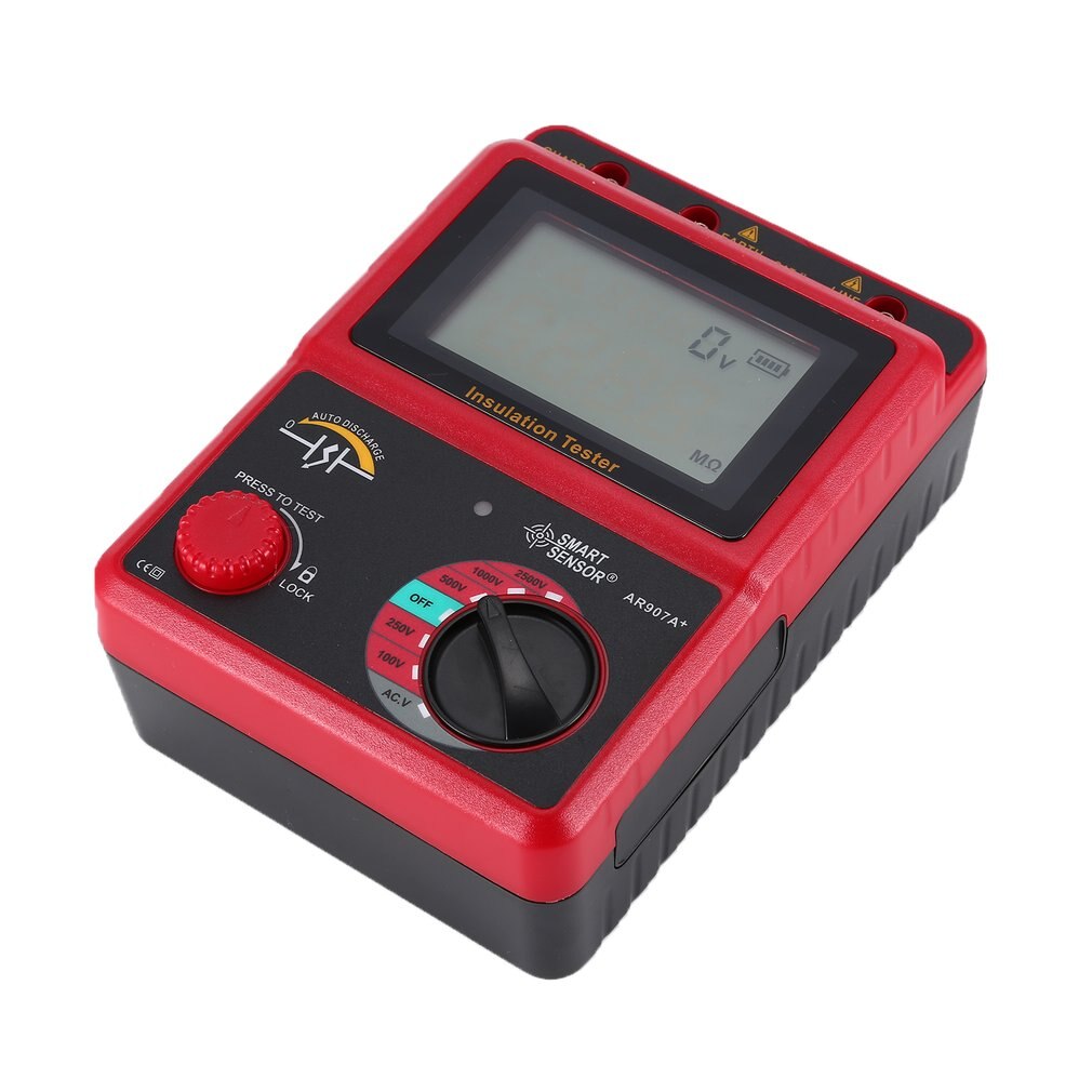 100-2500V Megger Insulation Earth Ground Resistance Tester Megohmmeter AC / DC Voltmeter Tester