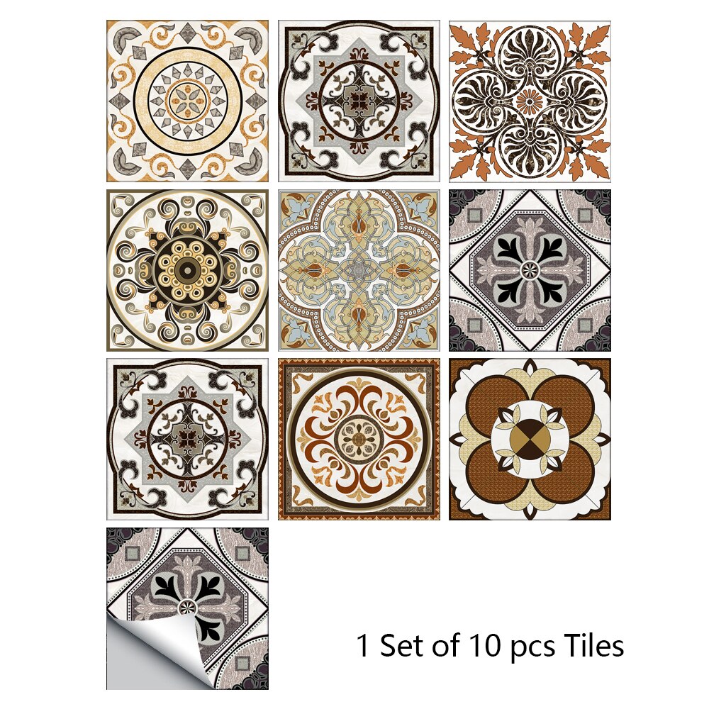 10/15/20Cm Retro Patroon Mat Oppervlak Tegels Sticker Transfers Covers Voor Keuken Badkamer Tafels Floor Schil & Stick Muurstickers