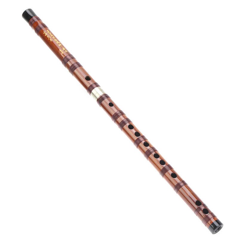 Flauta chinesa tradicional gs-key flauta de bambu seca, instrumento orquesal tradicional amargo com caixa de armazenamento zd-02