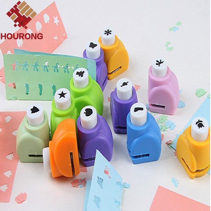 10 Stks/partij Kid Kind Mini Paper Punch Voor Scrapbooking Punch Diy Cutter Tag Card Craft Punch Hole Cutter Tool Willekeurig