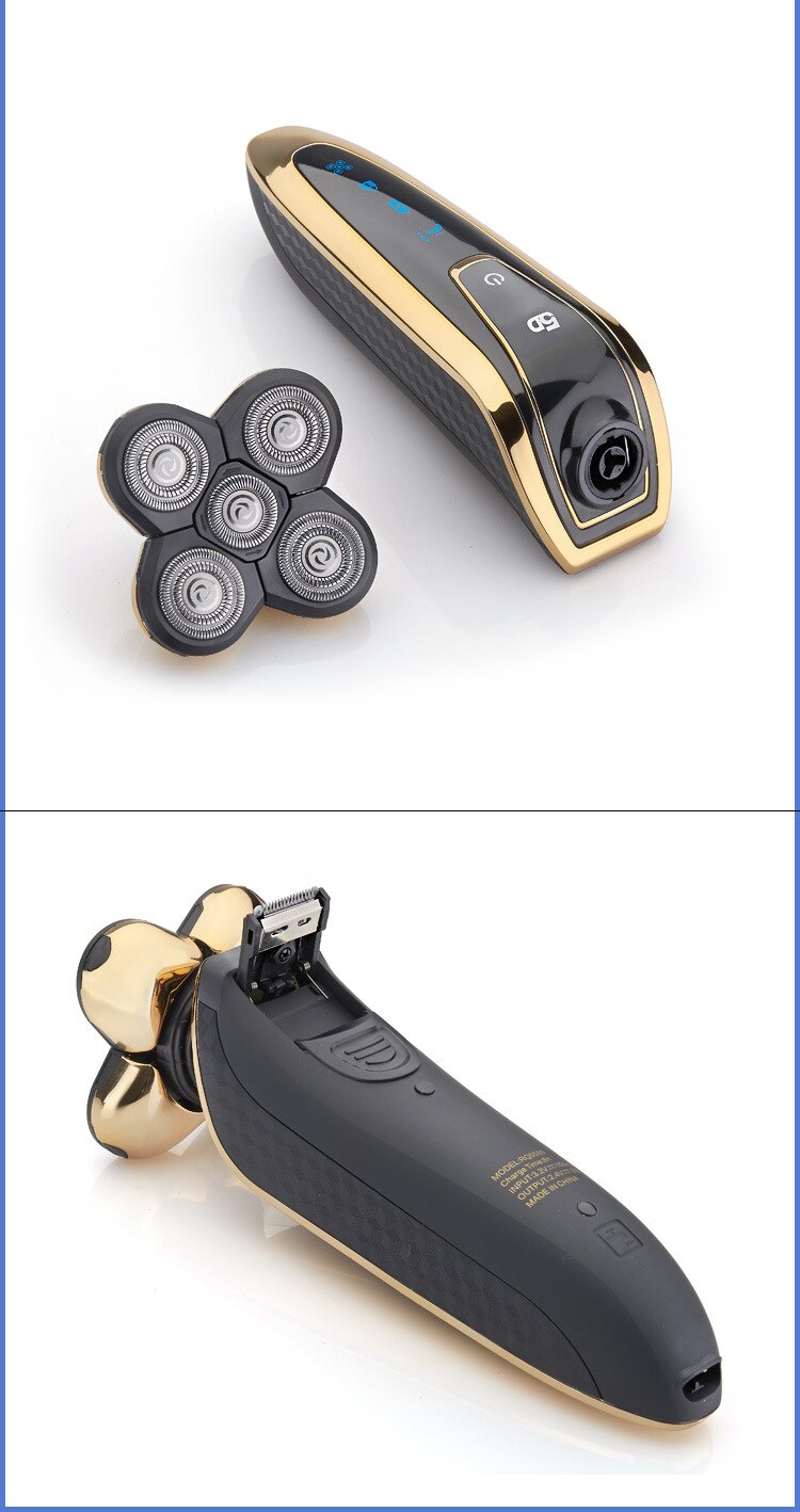 Oplaadbare Scheermes Hele Lichaam Wassen Elektrisch Scheerapparaat Scheren Machine Mannen Baard Trimmer Met 5 Onafhankelijk