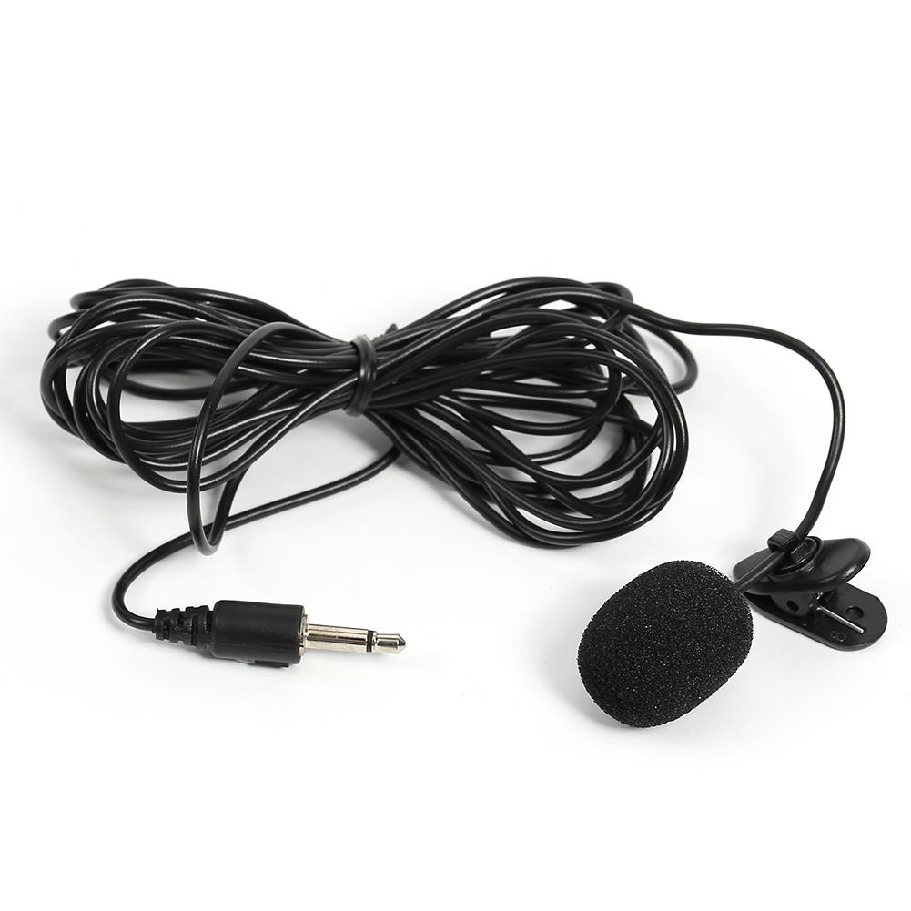 Mini micrófono externo para coche, reproductor de DVD, Radio, Audio, para teléfono móvil, PC, toma Jack estéreo de 3,5mm,