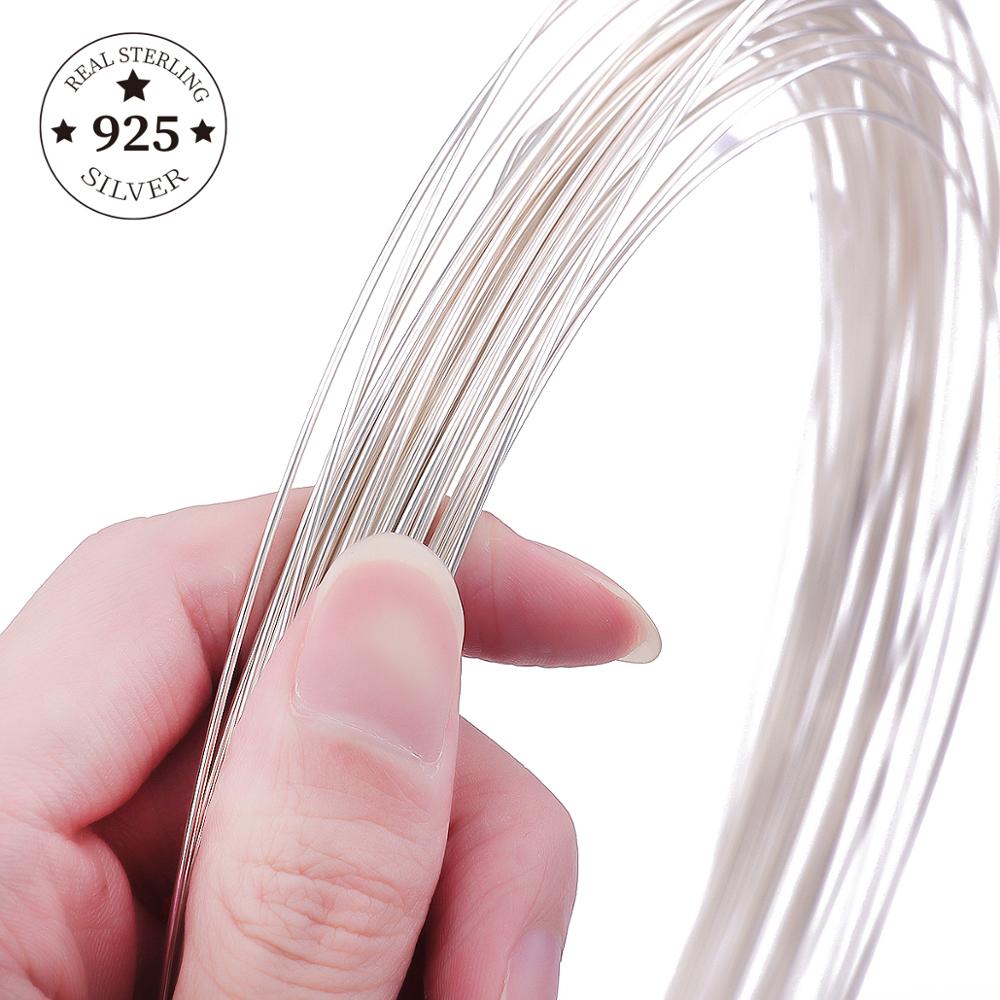 925 Sterling Silver Findings 0.4 0.5 0.6 0.8 1.0mm Beading Wire Thread Metal String Line for Necklace Bracelet Jewelry Making