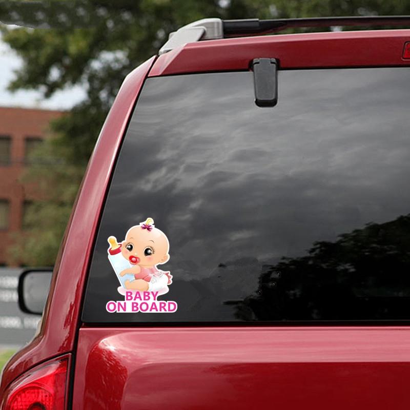 13*17cm baby om bord bil klistermærke sjove farverige bil klistermærker baby i bil auto bil mærkater
