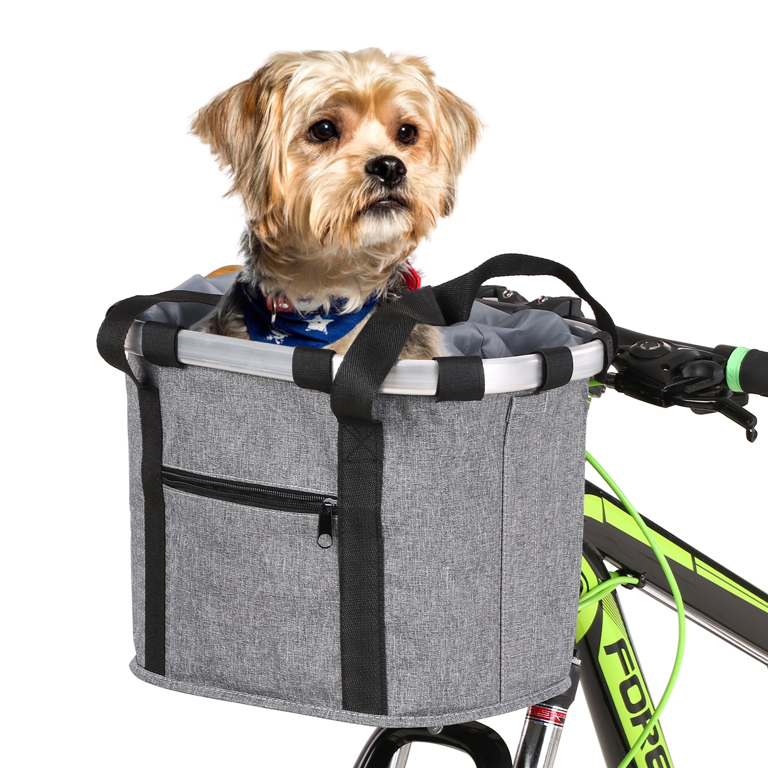 Aluminum Alloy Bicycle Basket Pouch Bike Bags Bicycle Front Bag Pet Carrier Cycling Top Tube Frame Front Carrier Bag