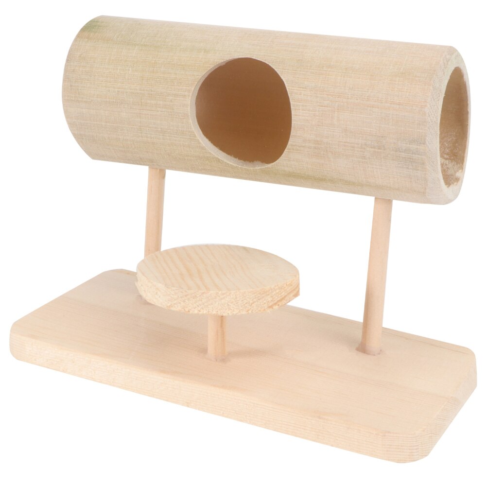 1pc Adorable Wooden Hamster Tunnel Plaything Hamster Crawling Hamster