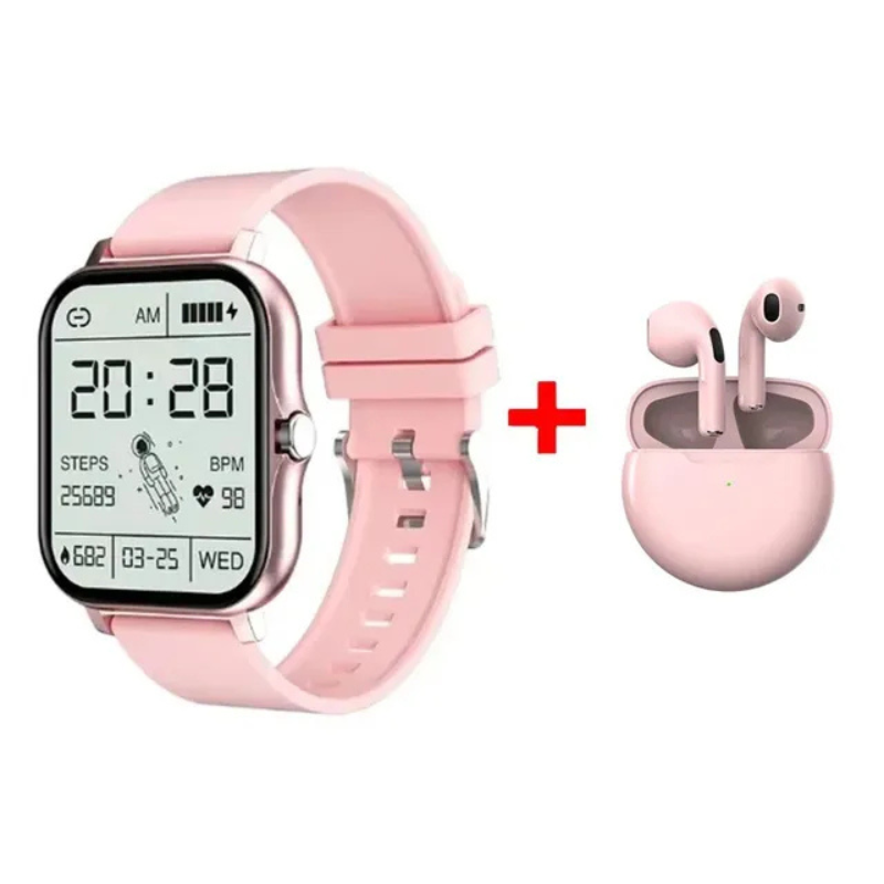 Inteligentny zegarek sportowy ze słuchawkami Zegarki sportowe zdatność monitor pracy serca Odbieranie połączeń Wodoodporny smartwatch dla kobiet mężczyzn Prezent: Niebieski