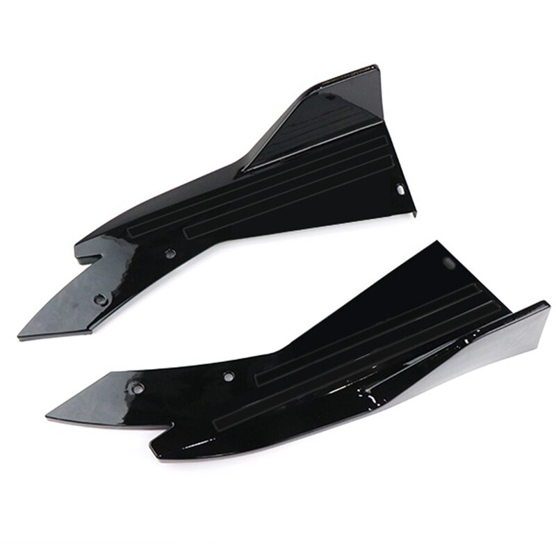 Universal Carbon Fiber Car Bumper Spoiler Rear Lip Angle Splitter Diffuser Winglet Wings Anti-crash modified Car Body Side Skirt