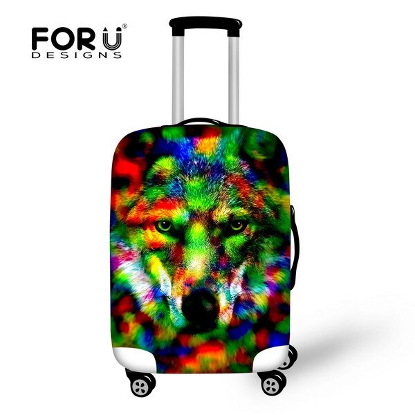 Luggage Cover - Elastic & Waterproof - Tiger Print - Fits 18-30 inch Suitcases: C0016 L