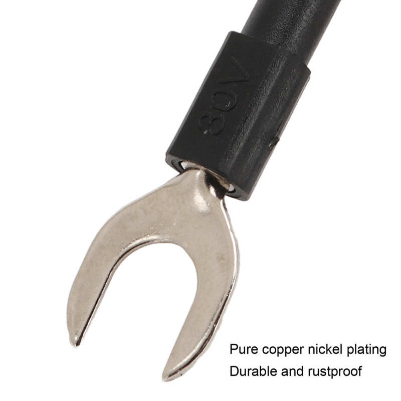 U Fork Spade Connector Red Black Y Spade Plug for Multimeters