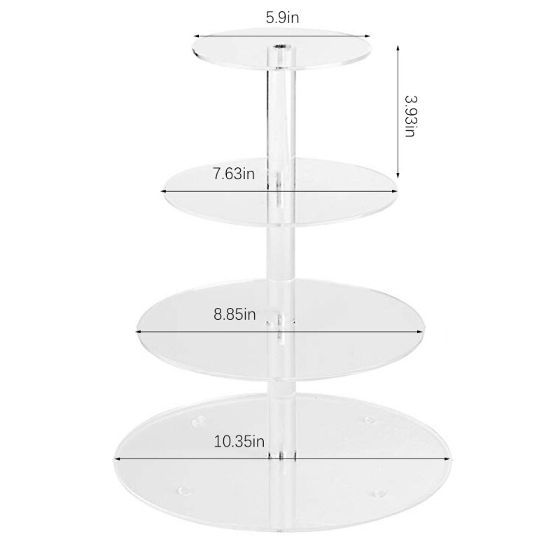 Cake Houder Ronde Acryl Cupcake 3 4 5 6 7 Tier Cake Stand Monteren Demonteren Thuis Verjaardag Gereedschap Party Stand decoratie: B