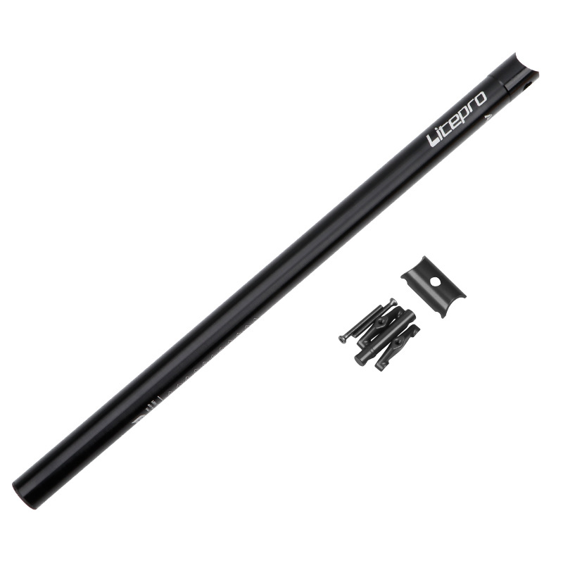 Litepro Voor Brompton Zadelpen 31.8*580Mm Voor Pike Vouwfiets Voor Aceoffix Zadelpen Aluminium: black