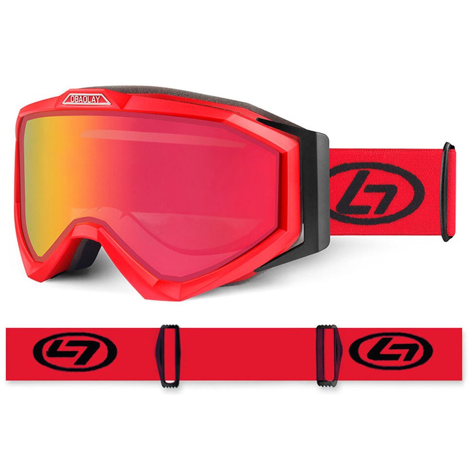 Skidglasögon dubbla lager lins anti-fog  uv400 skidglasögon skidåkning snowboard herr dam snöglasögon