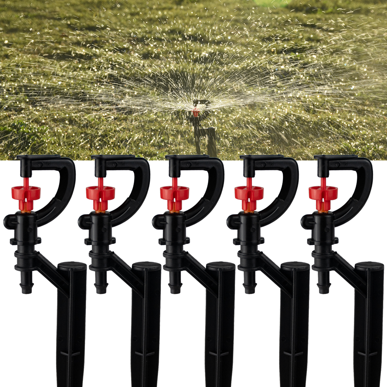 Kesla 15 st 90/180/360 ° dimmunstycke 13cm påle 1/4 & #39 ;& #39 ; trädgård bevattning sprinkler droppbevattning växthus vattning blomma
