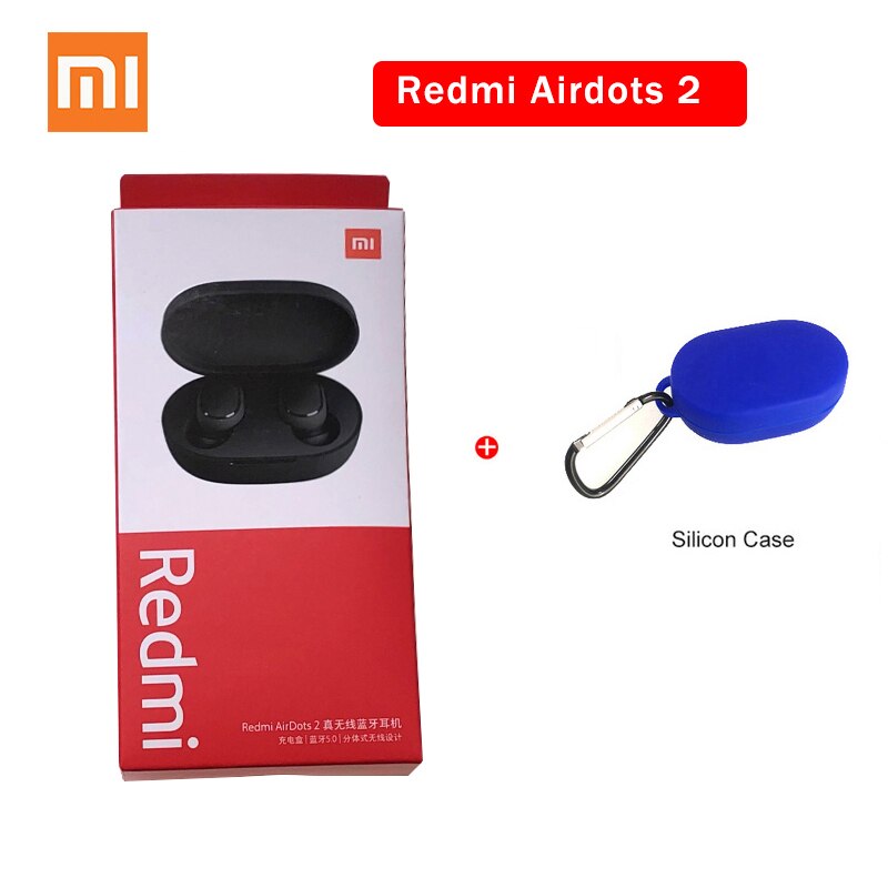 Xiaomi Redmi AirDots 2 TWS Bluetooth 5.0 Noise Reduction with Mic AI Control Redmi AirDots S True Wireless Headset: Airdots 2 blue