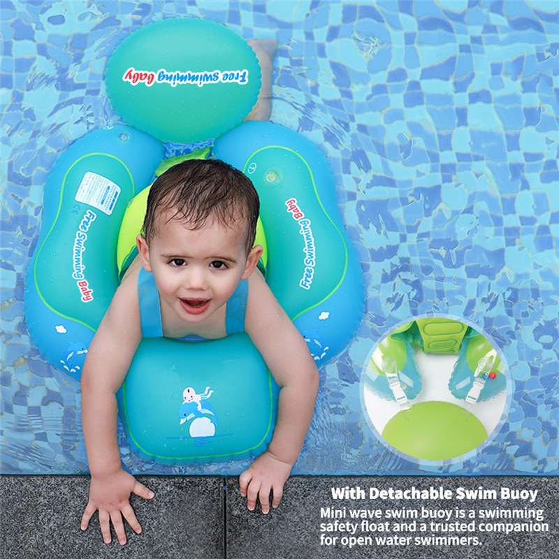 Baby Swimming Inflatable Ring Floating with Tail Ball Swimming Pool Accessories Swim Trainer Anti-choke Piscine Accessoires
