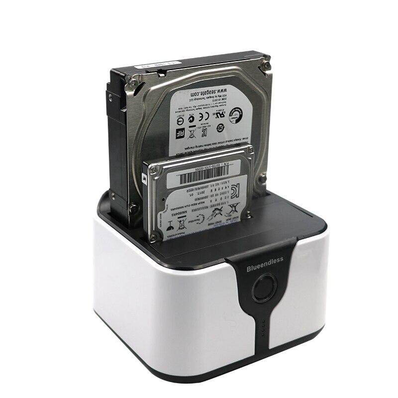 Dual 2-bay hdd caddy sata & USB3.0 external hard drives Docking Station/Duplicator for 2.5/3.5 sata HDD Read hard disk cases