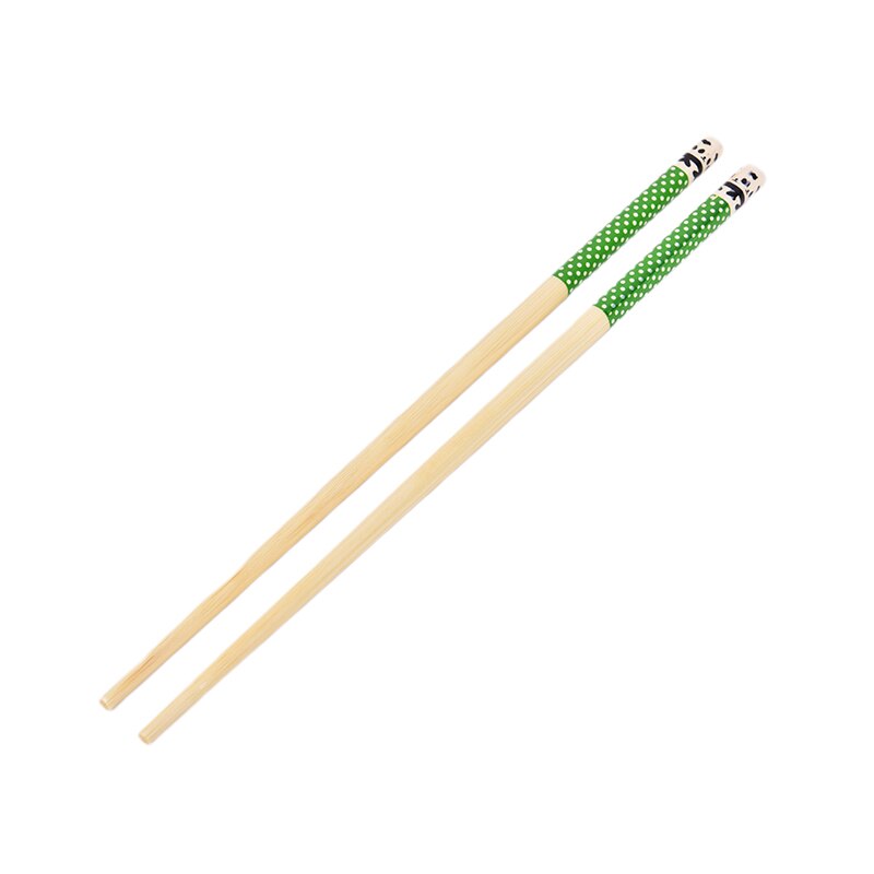 ! 5 par panda dot træpinde flerfarvet køkken restaurant kantine værktøj genanvendeligt bordservice naturlige bambus spisepinde: D som billede