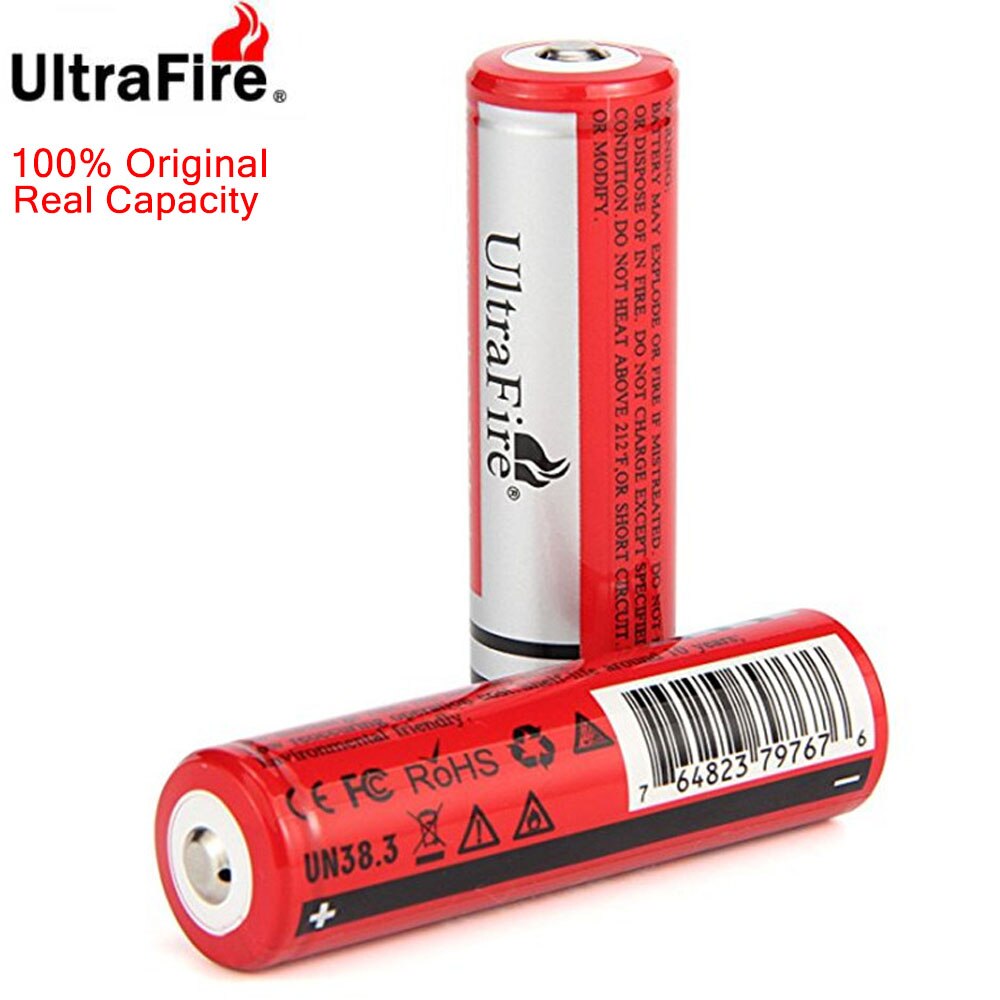 2 units/set van trstfire 18650 batterijen 3.7 V icr18650 2600 mAh oplaadbare lithium-ion batterij voor zaklamp batterij
