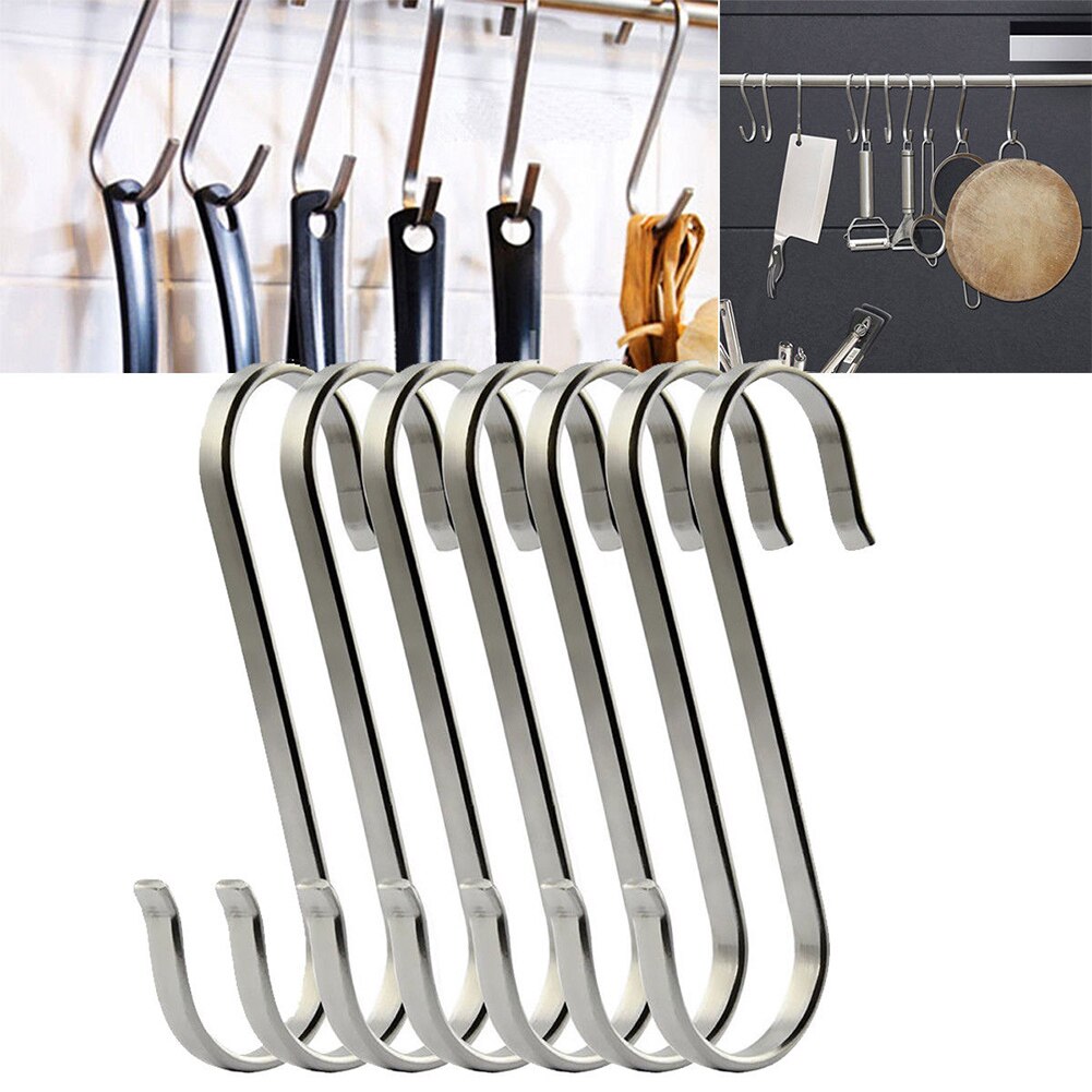Duurzaam Praktische Multi-Gebruik Roestvrij Staal Voor Keuken/Badkamer Haak Hanger S-Vorm Opknoping Rack Kleding Handdoek houder
